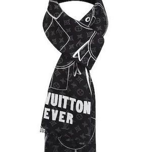 Louis Vuitton Mng Vivienne Scarf Navy Wool